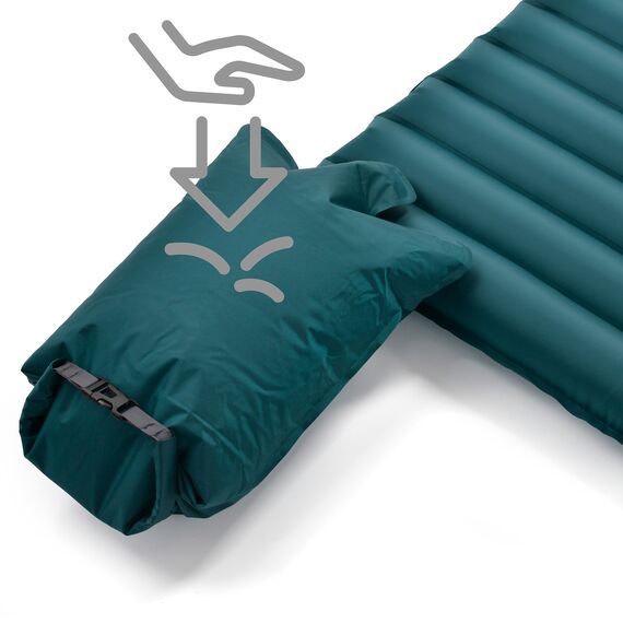 METEOR mata turystyczna materac kempingowy nadmuchiwany 2w1 188x60cm zielony, 8 zdjęcie
