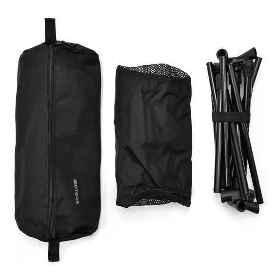 METEOR krzesło turystyczne na kemping składane Schelp czarne, Kolor: czarny, 9 zdjęcie