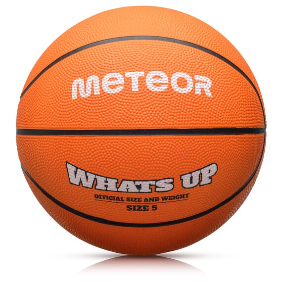 Piłka do koszykówki dziecięca treningowa Meteor What's Up niebieska, Kolor: pomarańczowy, Waga: 0.48, Rozmiar: 5