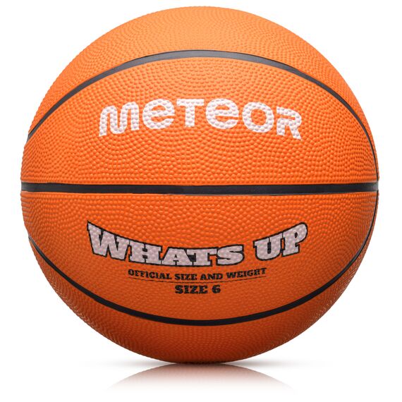 Piłka do koszykówki dziecięca treningowa Meteor What's Up niebieska, Kolor: pomarańczowy, Waga: 0.50, Rozmiar: 6