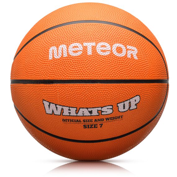 Piłka do koszykówki dziecięca treningowa Meteor What's Up niebieska, Kolor: pomarańczowy, Waga: 0.61, Rozmiar: 7