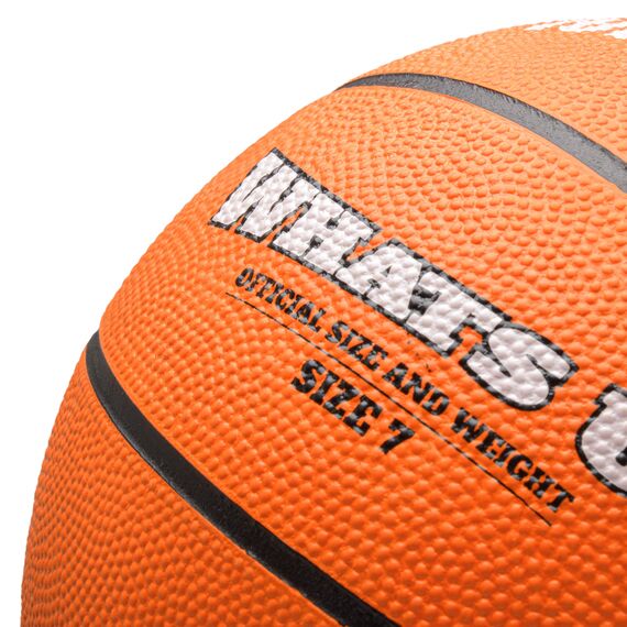 Piłka do koszykówki dziecięca treningowa Meteor What's Up niebieska, Kolor: pomarańczowy, Waga: 0.61, Rozmiar: 7, 3 zdjęcie
