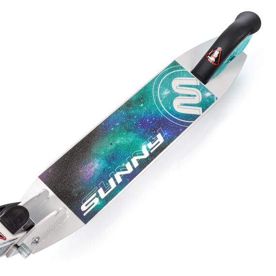 METEOR hulajnoga dla dziecka z świecącymi kołami LED Sunny Nebula biała, Kolor: zielony, Waga: 2.4, 4 zdjęcie