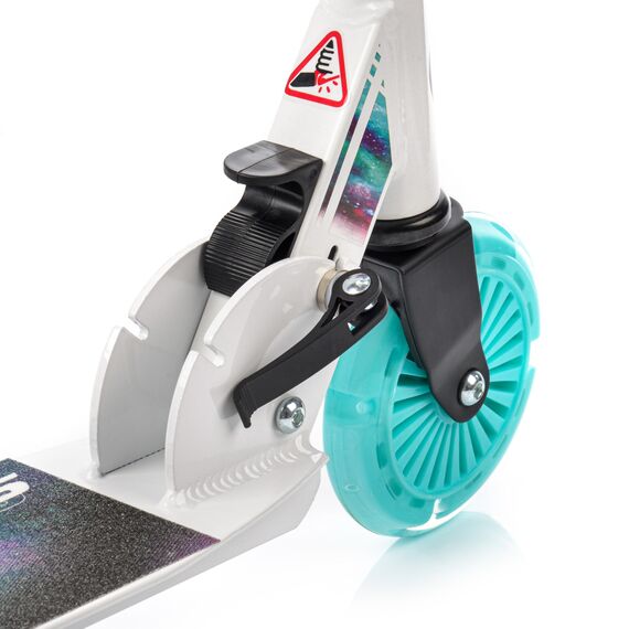 METEOR hulajnoga dla dziecka z świecącymi kołami LED Sunny Nebula biała, Kolor: zielony, Waga: 2.4, 10 zdjęcie