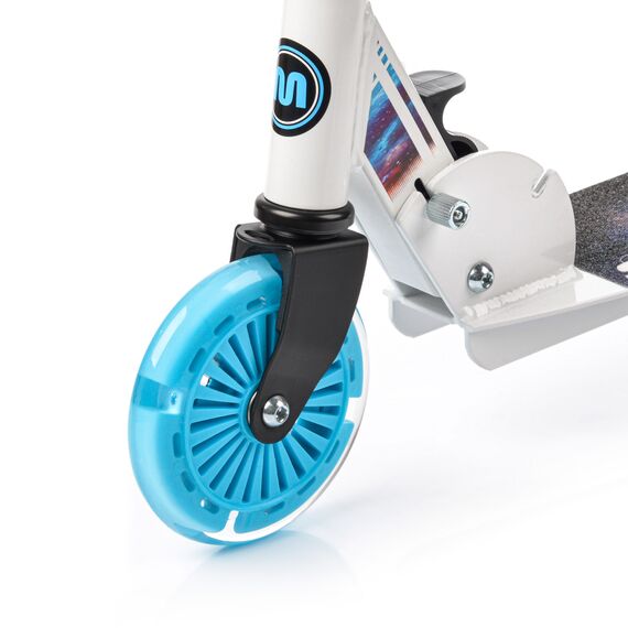 METEOR hulajnoga dla dziecka z świecącymi kołami LED Sunny Nebula biała, Kolor: niebieski, Waga: 2.4, 3 zdjęcie