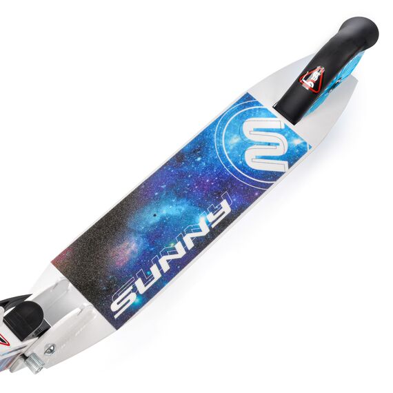 METEOR hulajnoga dla dziecka z świecącymi kołami LED Sunny Nebula biała, Kolor: niebieski, Waga: 2.4, 4 zdjęcie