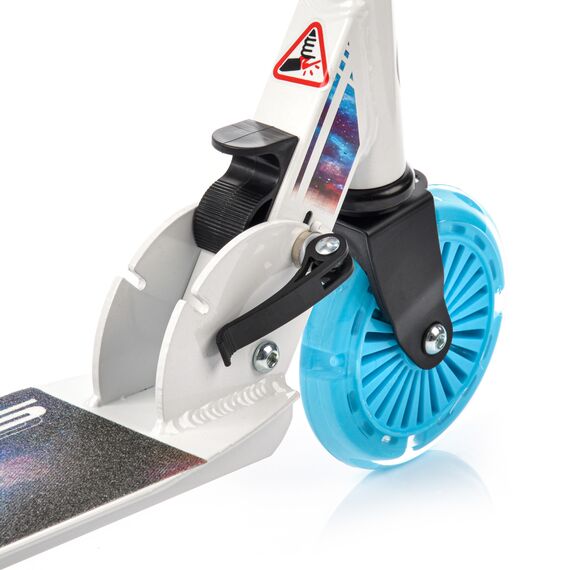 METEOR hulajnoga dla dziecka z świecącymi kołami LED Sunny Nebula biała, Kolor: niebieski, Waga: 2.4, 7 zdjęcie