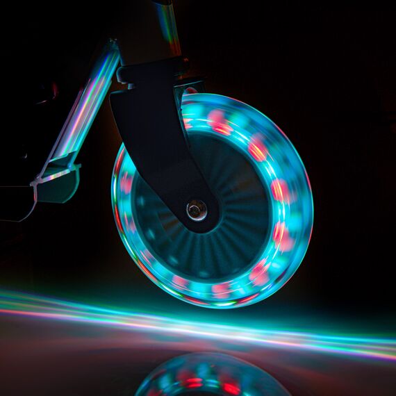 METEOR hulajnoga dla dziecka z świecącymi kołami LED Sunny Nebula biała, Kolor: niebieski, Waga: 2.4, 2 zdjęcie