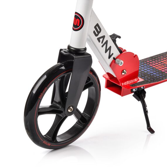 METEOR hulajnoga miejska z dużymi kauczukowymi kołami Urban Bann czerwona, Kolor: czerwony, Waga: 3.7, 2 zdjęcie