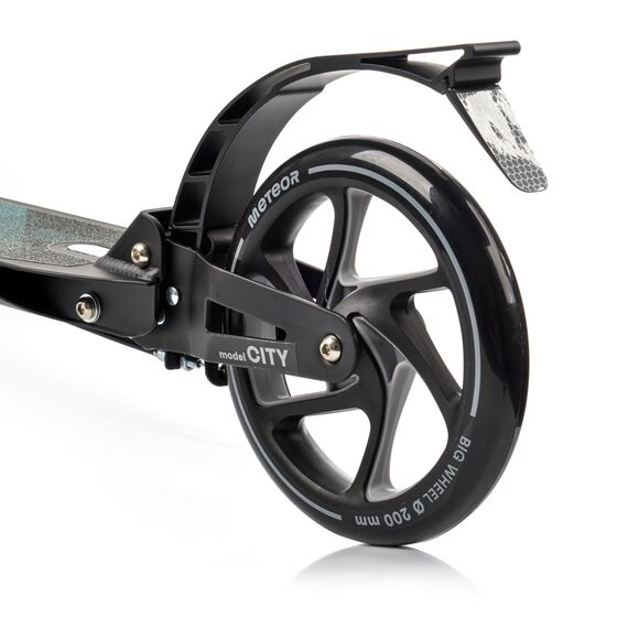 METEOR hulajnoga klasyczna z hamulcem ręcznym City Hamburg czarna, 4 zdjęcie