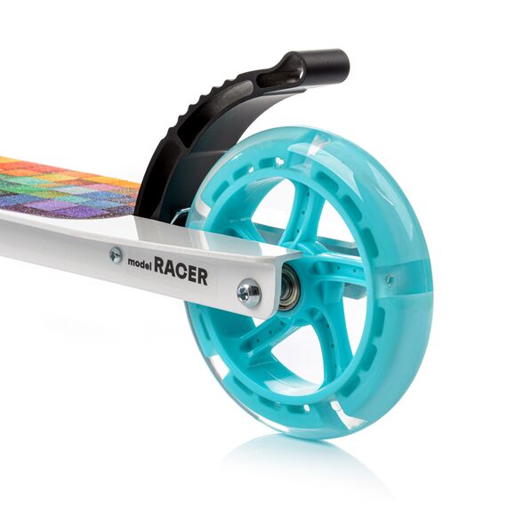 METEOR hulajnoga młodzieżowa z świecącymi kołami LED Racer Cube biała, 5 zdjęcie METEOR hulajnoga młodzieżowa z świecącymi kołami LED Racer Cube biała, 5 zdjęcie