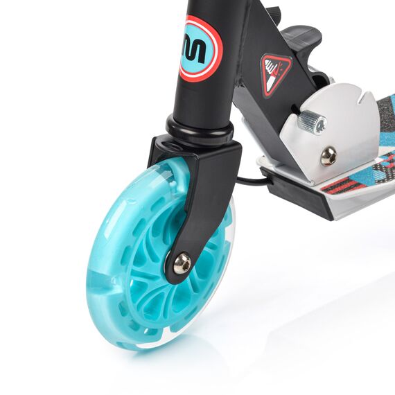 METEOR hulajnoga młodzieżowa z świecącymi kołami LED Dragon biała, 2 zdjęcie