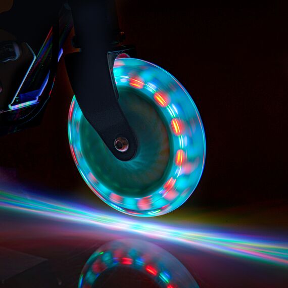 METEOR hulajnoga młodzieżowa z świecącymi kołami LED Dragon biała, 12 zdjęcie