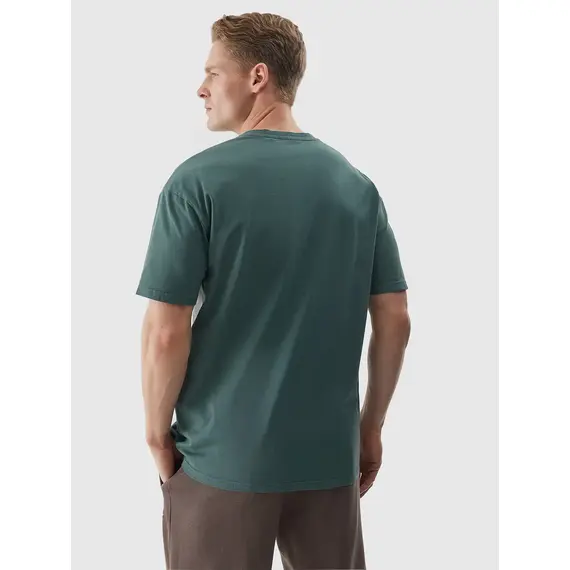 4F t-shirt męski koszulka sportowa bawełniana M1316 zielona, Kolor: zielony, Rozmiar: S, 2 zdjęcie