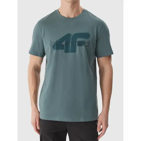 4F koszulka męska t-shirt bawełniany na co dzień M1317 zielona, Kolor: zielony, Rozmiar: M