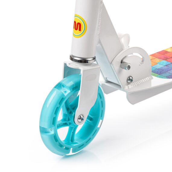 METEOR hulajnoga młodzieżowa z świecącymi kołami LED Racer Cube biała, 3 zdjęcie METEOR hulajnoga młodzieżowa z świecącymi kołami LED Racer Cube biała, 3 zdjęcie