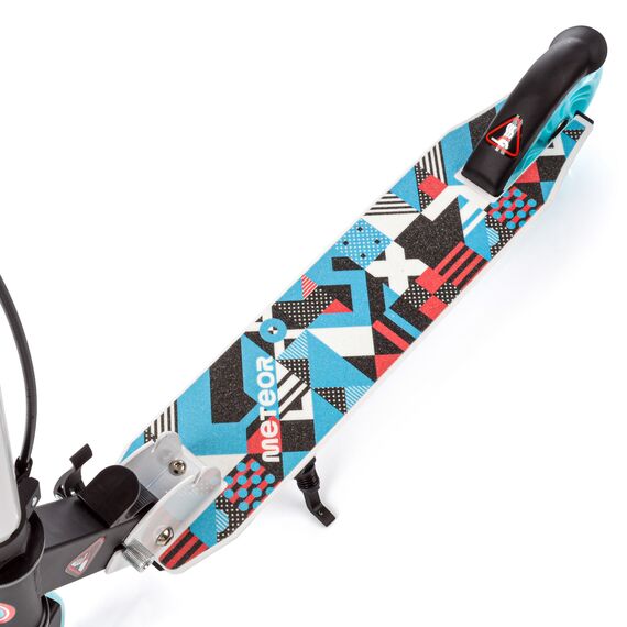 METEOR hulajnoga młodzieżowa z świecącymi kołami LED Dragon biała, 5 zdjęcie