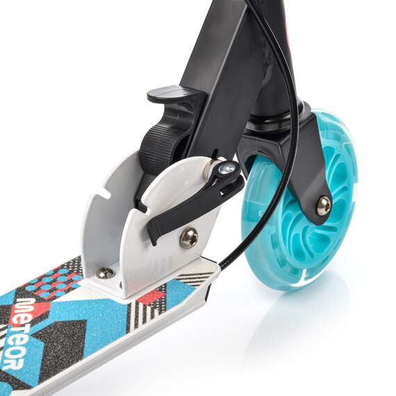 METEOR hulajnoga młodzieżowa z świecącymi kołami LED Dragon biała, 11 zdjęcie