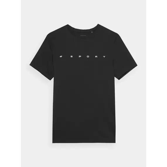 4F koszulka męska t-shirt bawełniany sportowy M1283 biały, Kolor: czarny, Rozmiar: S, 2 zdjęcie