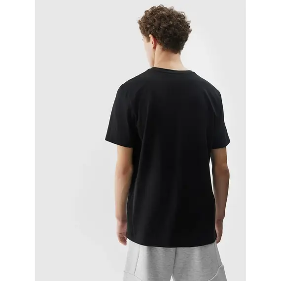 4F koszulka męska t-shirt bawełniany sportowy M1283 biały, Kolor: czarny, Rozmiar: S, 3 zdjęcie