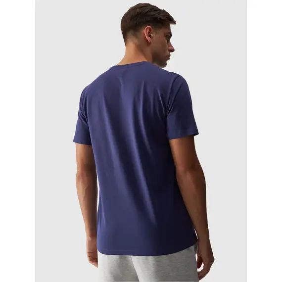 4F T-shirt męski M1843 niebieski, Kolor: niebieski, Rozmiar: L, 4 zdjęcie