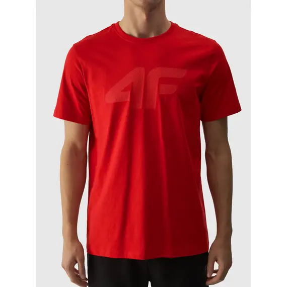 4F koszulka męska sportowa t-shirt bawełniany M1844 bordowy, Kolor: Bordowy, Rozmiar: L, 3 zdjęcie