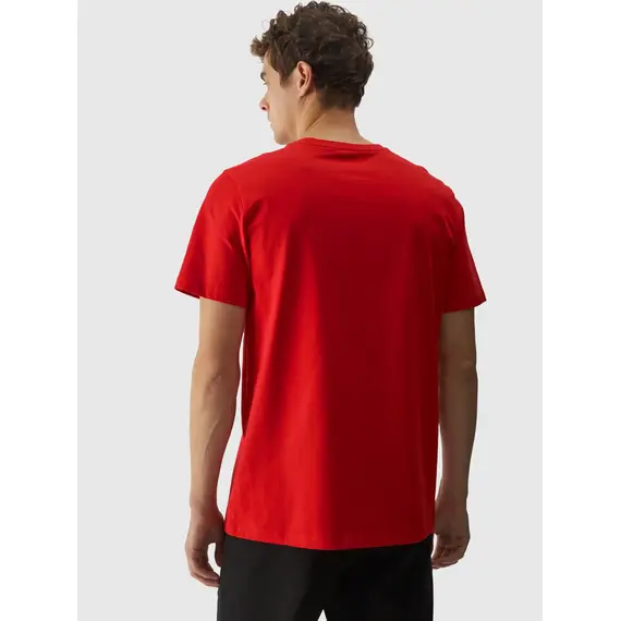 4F koszulka męska sportowa t-shirt bawełniany M1844 bordowy, Kolor: Bordowy, Rozmiar: L, 4 zdjęcie