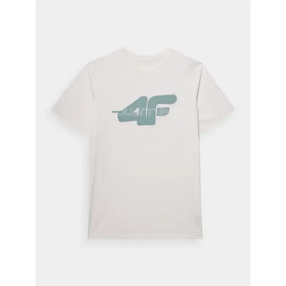 4F koszulka męska t-shirt bawełniany na co dzień M1317 biała, Kolor: biały, Rozmiar: M, 2 zdjęcie