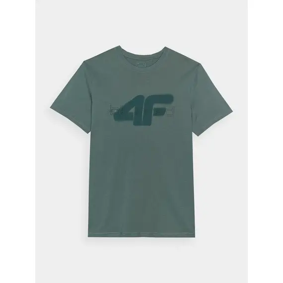 4F koszulka męska t-shirt bawełniany na co dzień M1317 zielona, Kolor: zielony, Rozmiar: M, 5 zdjęcie