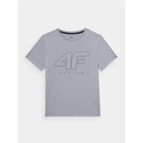 4F Koszulka dziecięca sportowa t-shirt na W-F M691 biały, Kolor: szary, Rozmiar: 158/164, 2 zdjęcie