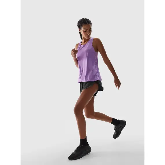 4F Top damski treningowy na ramiączkach F704 fioletowy, Kolor: fioletowy, Rozmiar: M, 2 zdjęcie