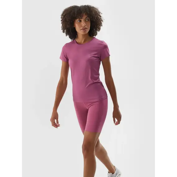 4F T-shirt szybkoschnący treningowy damski F1011 różowy, Kolor: różowy, Rozmiar: M, 3 zdjęcie