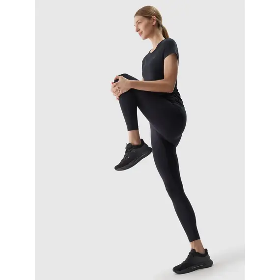 4F koszulka damska sportowa t-shirt treningowy F604 czarna, Kolor: czarny, Rozmiar: M, 3 zdjęcie