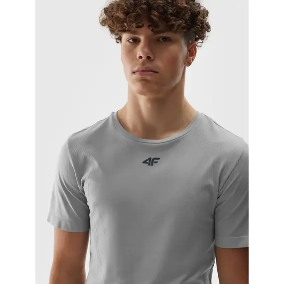 4F T-shirt treningowy męski M0975 szary, Kolor: szary, Rozmiar: S/M, 4 zdjęcie