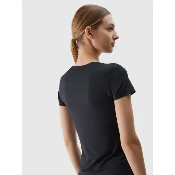 4F koszulka damska sportowa t-shirt treningowy F604 czarna, Kolor: czarny, Rozmiar: M, 6 zdjęcie