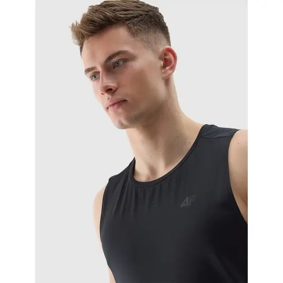 4F koszulka męska treningowa na ramiączkach M597 czarna, Kolor: czarny, Rozmiar: L, 2 zdjęcie
