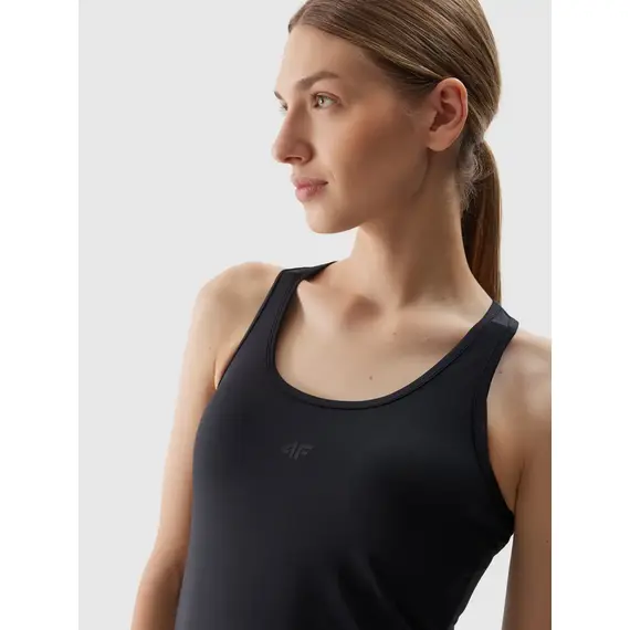 4F Top damski na siłownię koszulka treningowa na ramiączkach F605 czarna, Kolor: czarny, Rozmiar: XS, 3 zdjęcie