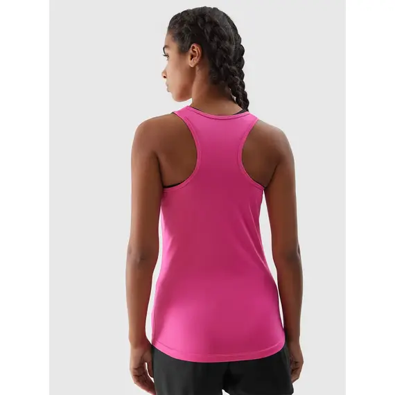 4F Top damski na siłownię koszulka treningowa na ramiączkach F605 różowa, Kolor: różowy, Rozmiar: XS, 5 zdjęcie