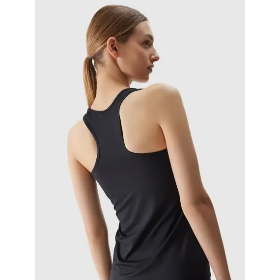 4F Top damski na siłownię koszulka treningowa na ramiączkach F605 czarna, Kolor: czarny, Rozmiar: XS, 4 zdjęcie