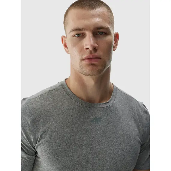 4F T-shirt na trening szybkoschnący M1003 szary, Kolor: szary, Rozmiar: S, 4 zdjęcie