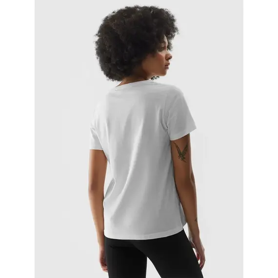4F koszulka damska sportowa t-shirt treningowy F1162 biała, Kolor: biały, Rozmiar: M, 3 zdjęcie