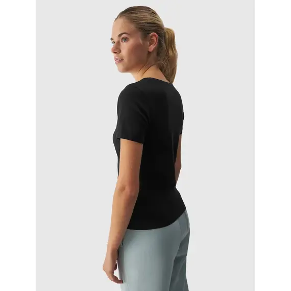 4F t-shirt damski koszulka sportowa bawełniana F1649 czarna, Kolor: czarny, Rozmiar: XS, 4 zdjęcie