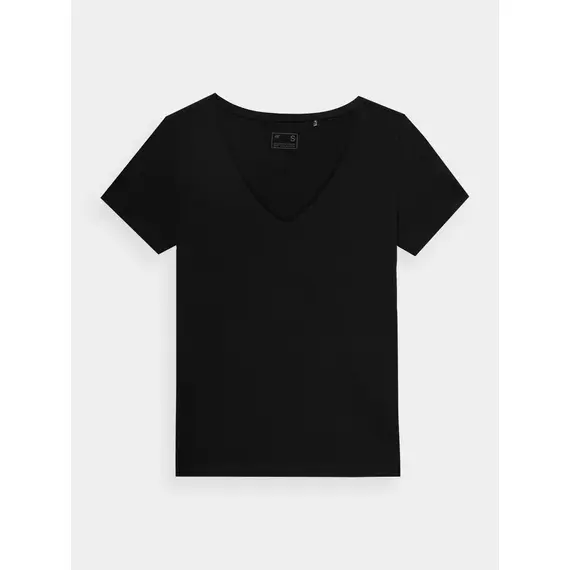 4F koszulka damska t-shirt sportowy fitness bawełniany F1359 czarna, Kolor: czarny, Rozmiar: XS, 4 zdjęcie
