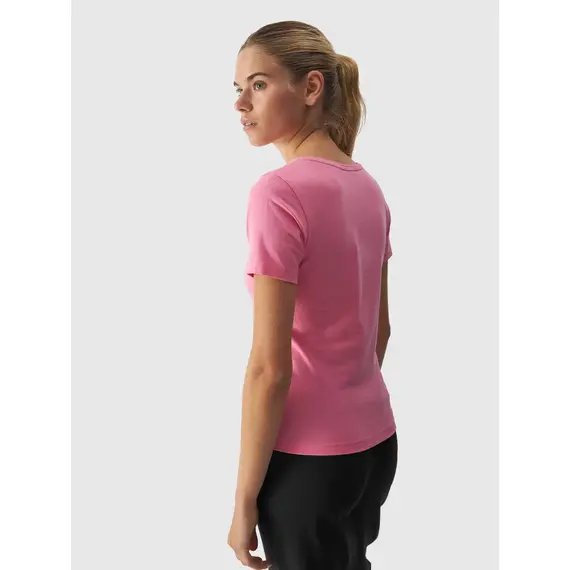 4F t-shirt damski koszulka sportowa bawełniana F1649 różowa, Kolor: różowy, Rozmiar: S, 3 zdjęcie