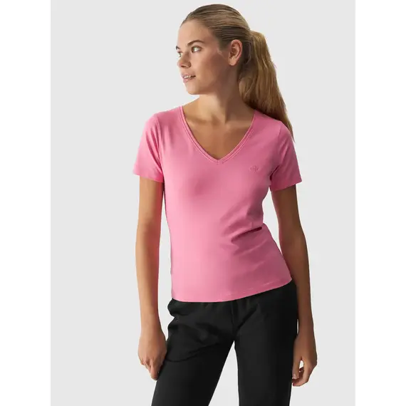 4F t-shirt damski koszulka sportowa bawełniana F1649 różowa, Kolor: różowy, Rozmiar: S