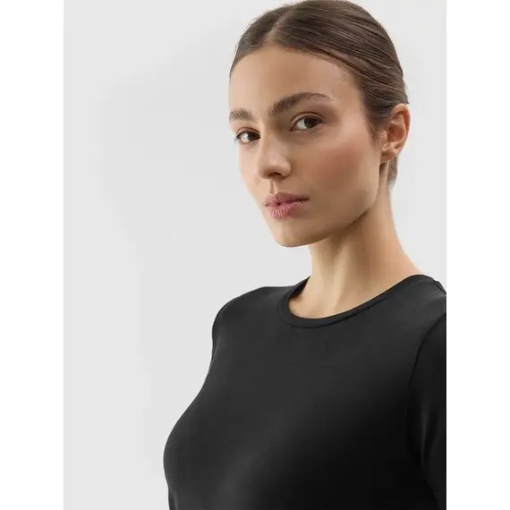 4F t-shirt damski koszulka treningowa bawełniana F1267 czarna, Kolor: czarny, Rozmiar: XS, 2 zdjęcie