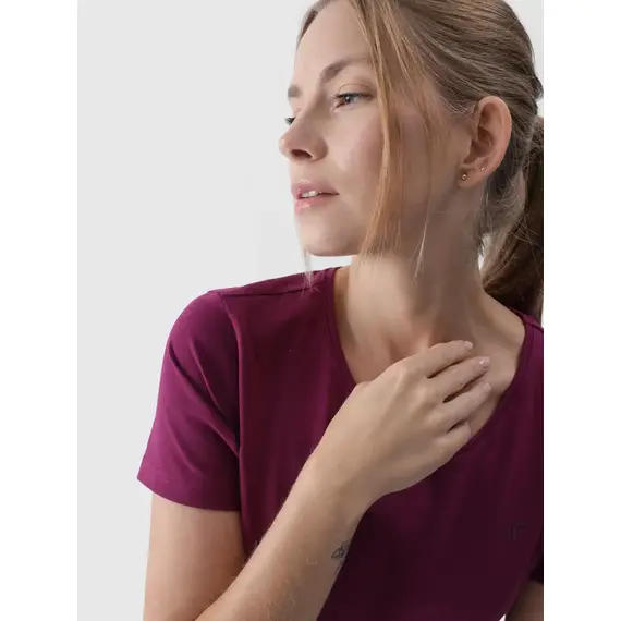 4F T-shirt damski F1845 fioletowy, Kolor: fioletowy, Rozmiar: XS, 5 zdjęcie