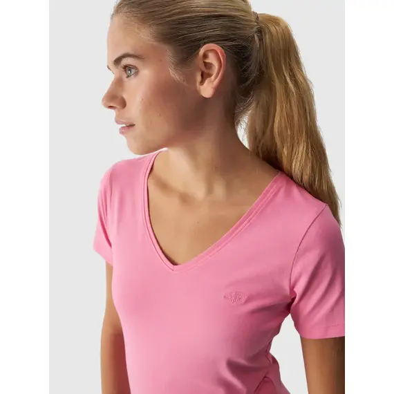 4F t-shirt damski koszulka sportowa bawełniana F1649 różowa, Kolor: różowy, Rozmiar: S, 5 zdjęcie