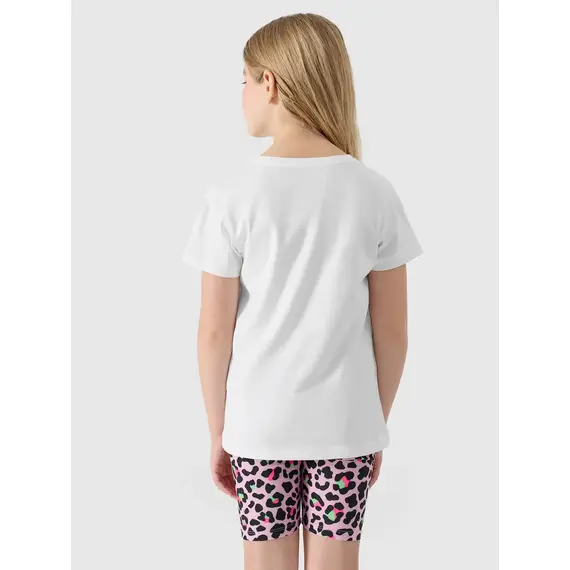 4F t-shirt dziewczęcy koszulka bawełniana F1143 biała, Kolor: biały, Rozmiar: 158, 3 zdjęcie