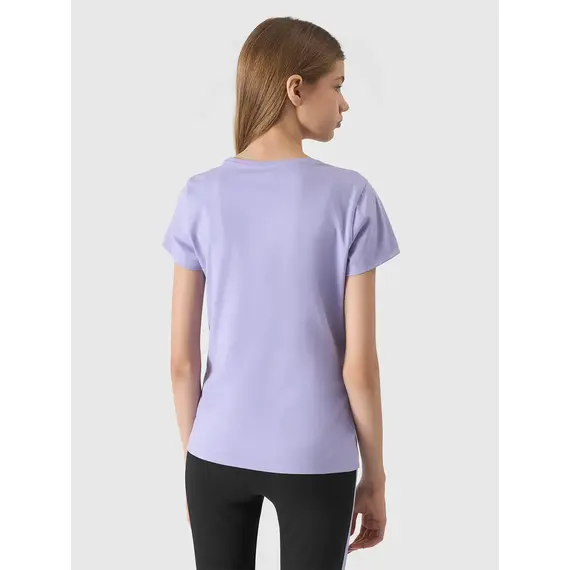 4F t-shirt koszulka dziecięca  sportowa bawełniana F1111 fioletowa, Kolor: fioletowy, Rozmiar: 128, 4 zdjęcie